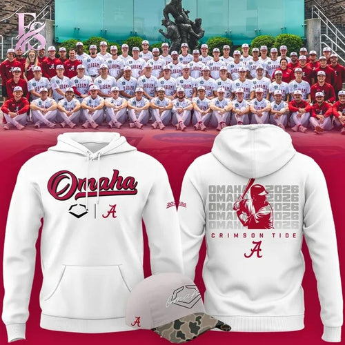 Alabama Crimson Tide 2026 Baseball College World Series Hoodie