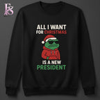 All I Want For Christmas is A New President Frog Shirt