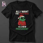 All I Want For Christmas is A New President Frog Shirt