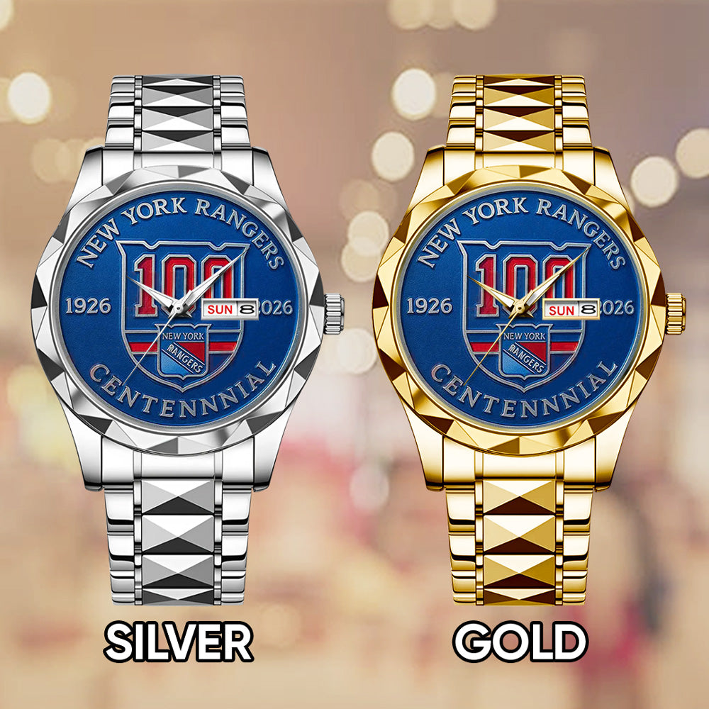 New York Rangers Alloy Luxury Quartz Watch – GNE4320