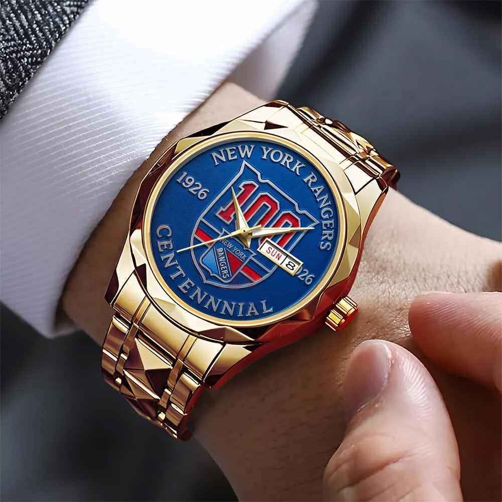 New York Rangers Alloy Luxury Quartz Watch – GNE4320
