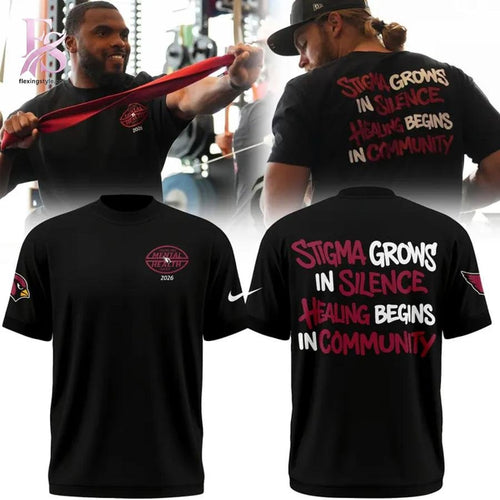 Arizona Cardinals Black Tackling Mental Health T-Shirt