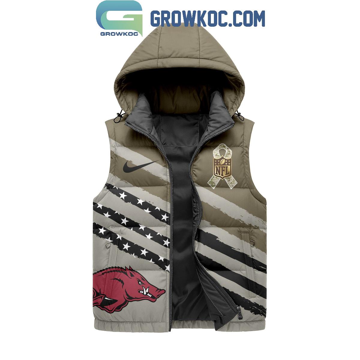 Arkansas Razorbacks Salute To Service Sleeveless Puffer Jacket