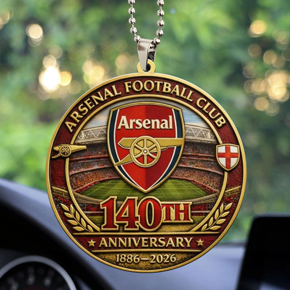 Arsenal FC 140th Anniversary Custom shape 2-sided Acrylic Car Ornament – MAITM14149