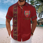 Arsenal FC 140th Anniversary Short Sleeve Button-Down Shirt – TMTHU7225