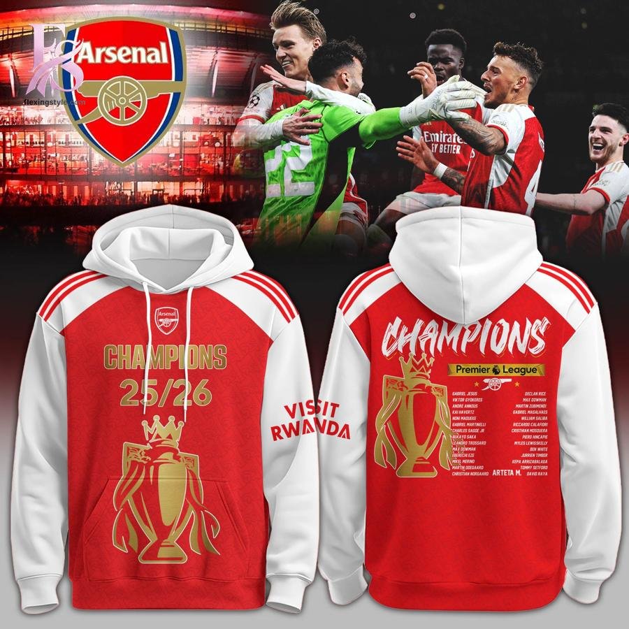 Arsenal 2026 Premier League Champions Hoodie