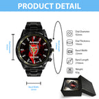 Personalized Arsenal FC Black Stainless Steel Watch – TANTN23554