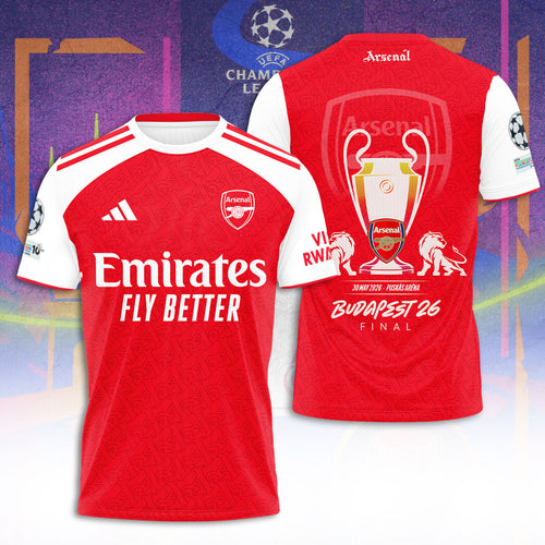 Arsenal FC Champions League Final 2026 3D Apparel – TANTN22724
