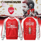 Arsenal F.C Champions Premier League 2026 Player Sign Hoodie