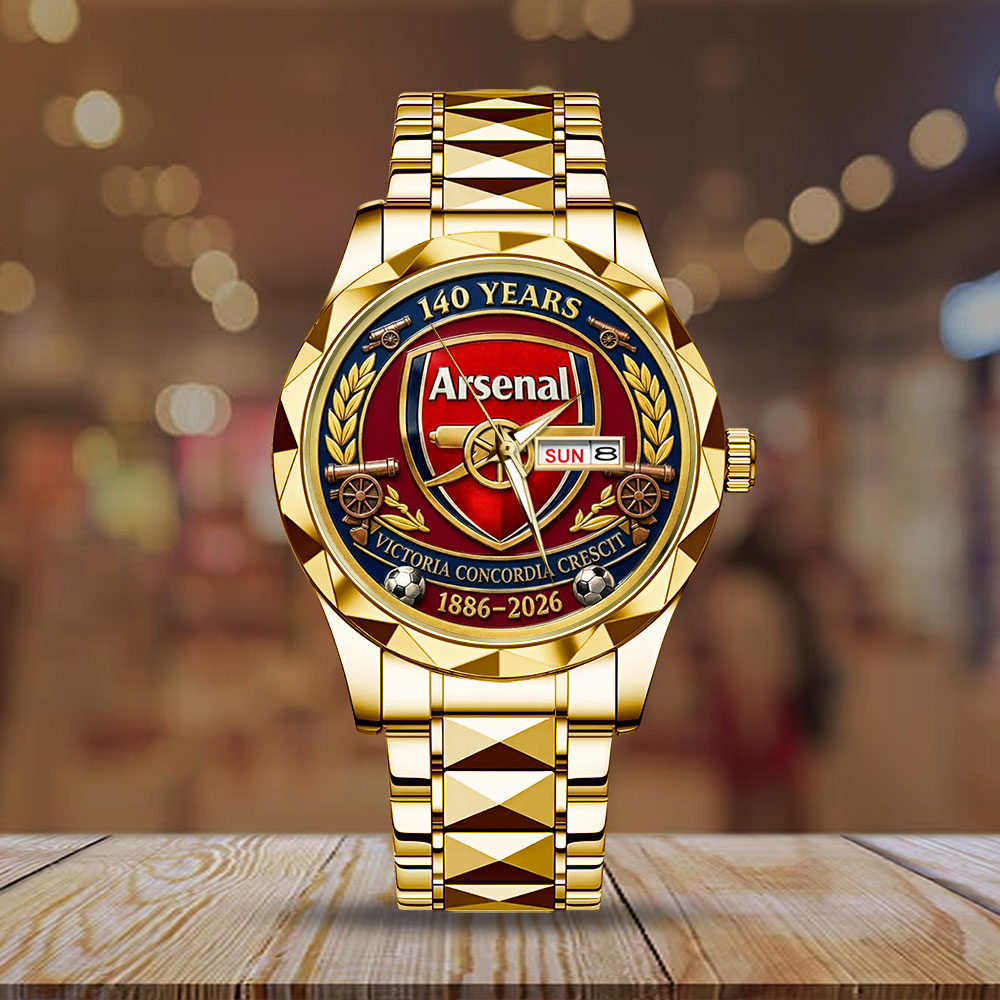 Arsenal FC 140th Anniversary Alloy Luxury Quartz Watch – TMTHU3299
