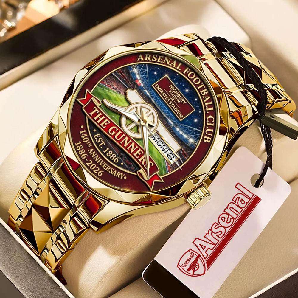 Arsenal FC 140th Anniversary Alloy Luxury Quartz Watch – MAITM14566