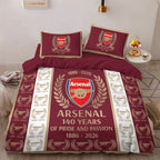 Arsenal FC 140th Anniversary 3-Piece Duvet Bedding Set – MAITM14287