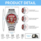 Arsenal FC Premier League Champions 25/26 Gentleman Stainless Steel Watch – TMTHU6336
