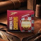 Arsenal FC Premier League Champions 25/26 3D Leather Men Wallet – GNE6632