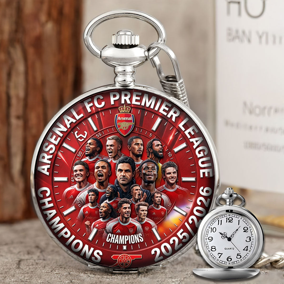 Arsenal FC Premier League Champions 25/26 Pocket Watch – TMTHU6326