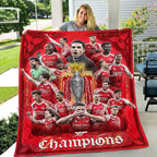 Arsenal FC Premier League Champions 25/26 Quilt Blanket – TMTHU6362