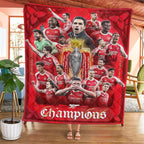 Arsenal FC Premier League Champions 25/26 Quilt Blanket – TMTHU6362