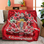 Arsenal FC Premier League Champions 25/26 Quilt Blanket – TMTHU6362