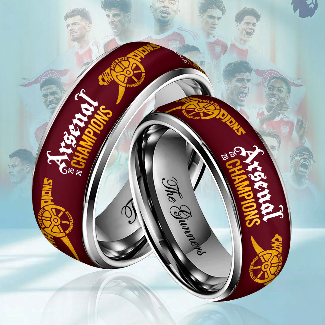 Arsenal FC Premier League Champions 25/26 Custom Alloy Ring – HOATT18239
