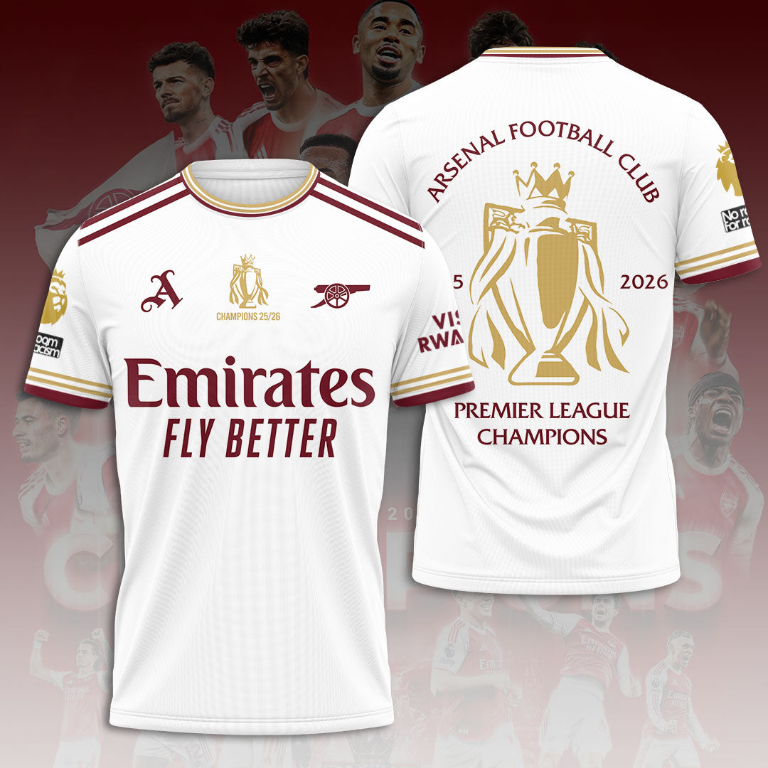 Arsenal FC Premier League Champions 25/26 3D Apparel – HOATT18201