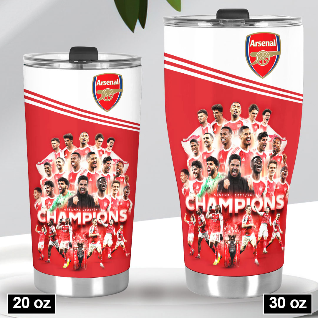 Arsenal FC Premier League Champions 25/26 Tumbler Cup – HOATT18098
