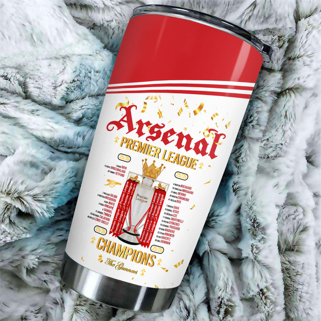 Arsenal FC Premier League Champions 25/26 Tumbler Cup – HOATT18233