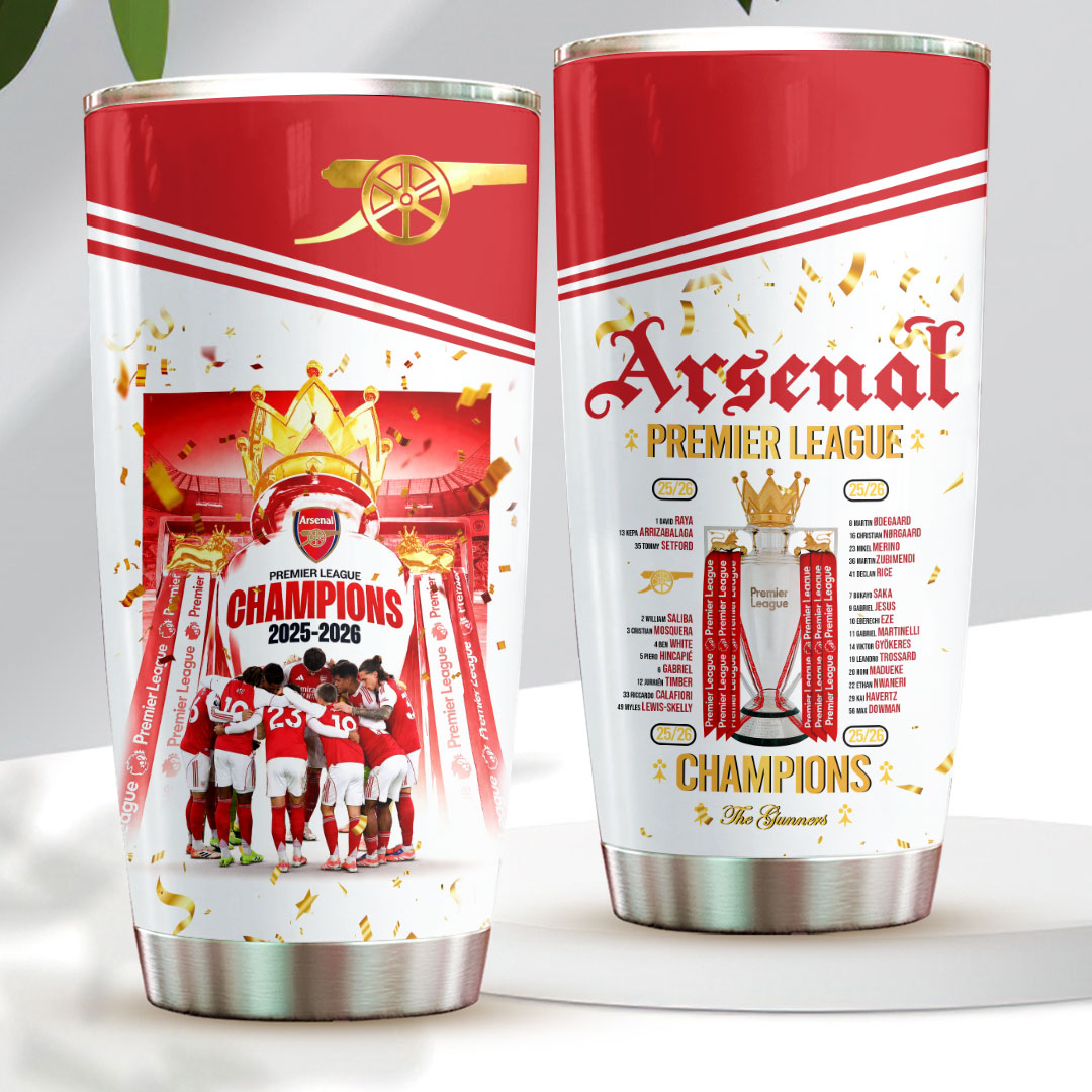 Arsenal FC Premier League Champions 25/26 Tumbler Cup – HOATT18233