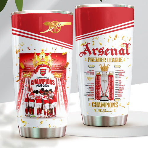 Arsenal FC Premier League Champions 25/26 Tumbler Cup – HOATT18233