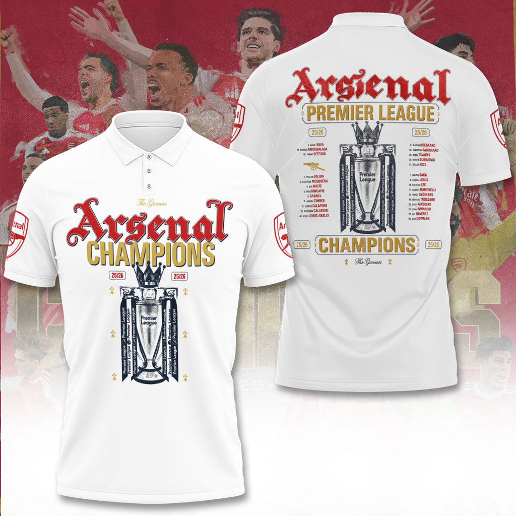 Arsenal FC Premier League Champions 25/26 3D Apparel – TANTN23012