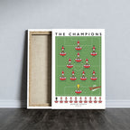 Arsenal FC Premier League Champions 25/26 Rectangle Canvas With Inner Frame – TANTN23490