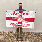Arsenal FC Premier League Champions 25/26 3D Double-side House Flag – TANTN23018