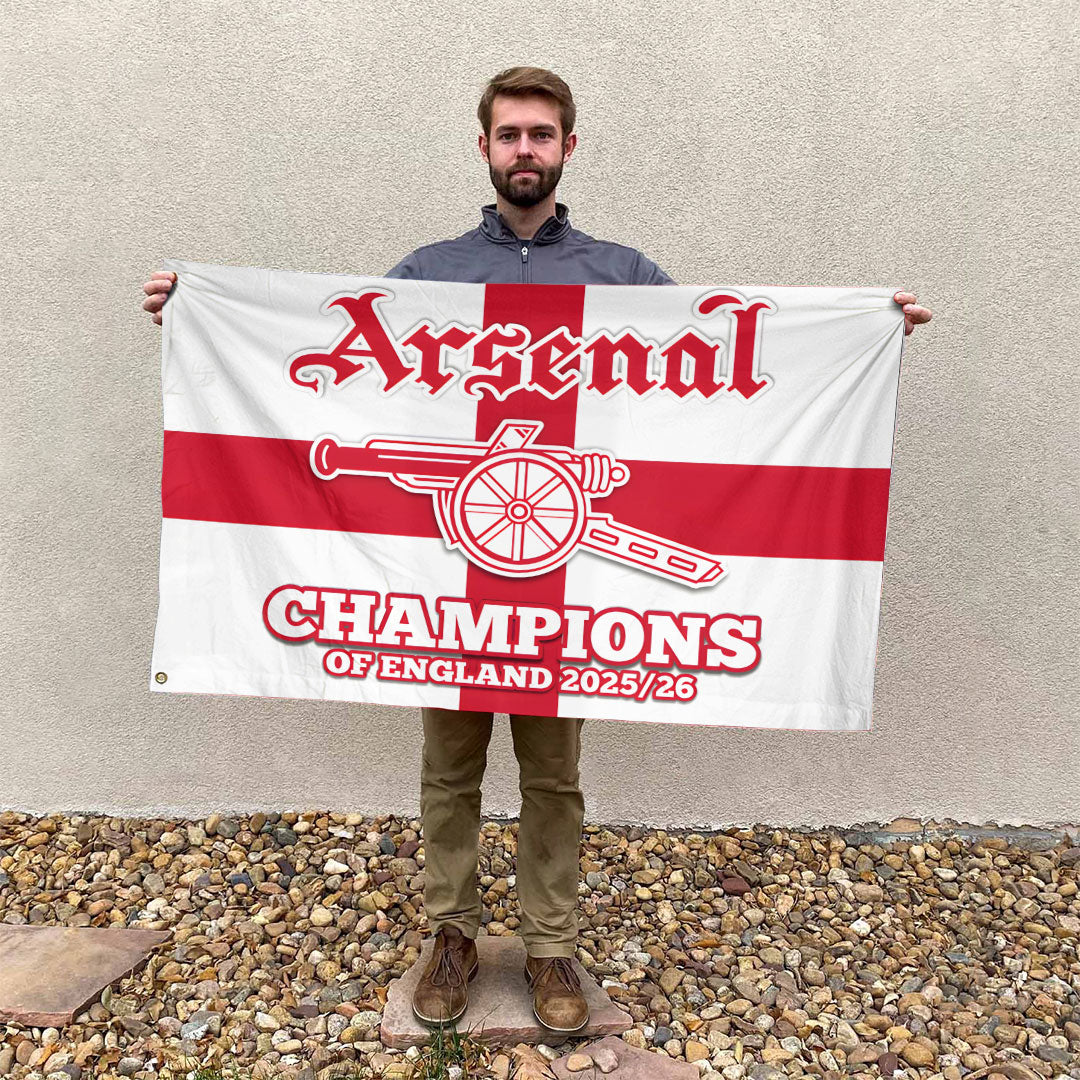 Arsenal FC Premier League Champions 25/26 3D Double-side House Flag – TANTN23018