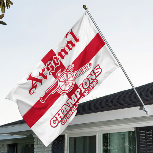 Arsenal FC Premier League Champions 25/26 3D Double-side House Flag – TANTN23018