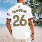 Arsenal FC Premier League Champions 25/26 Short Sleeve Button-Down Shirt – TANTN23367