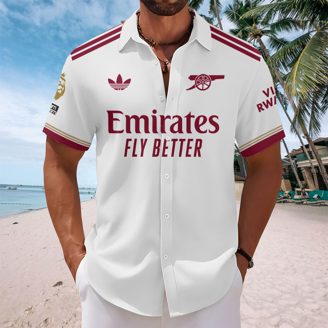 Arsenal FC Premier League Champions 25/26 Short Sleeve Button-Down Shirt – TANTN23367