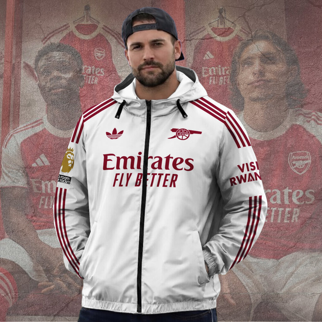 Arsenal FC Premier League Champions 25/26 3D Windbreaker Jacket – TANTN23502