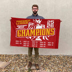Arsenal FC Premier League Champions 25/26 3D Double-side House Flag – GNE6697