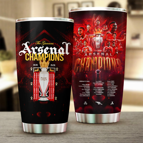 Arsenal FC Premier League Champions 25/26 Tumbler Cup – GNE6750
