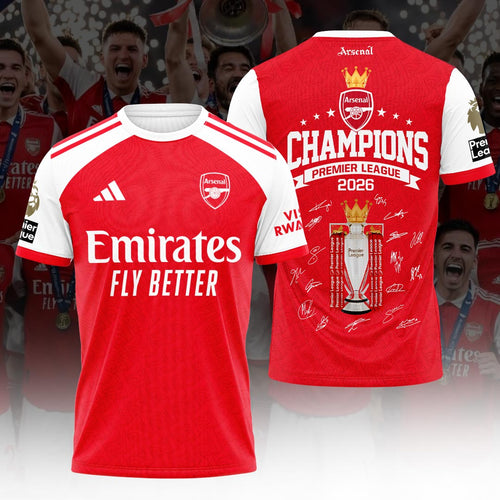 Arsenal FC Premier League Champions 25/26 3D Apparel – HOATT18101