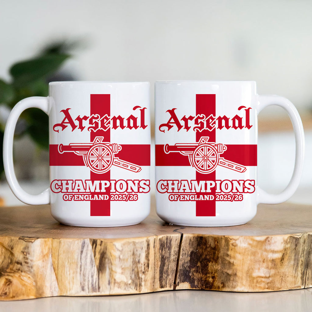 Arsenal FC Premier League Champions 25/26 Ceramic Mug – TANTN23261