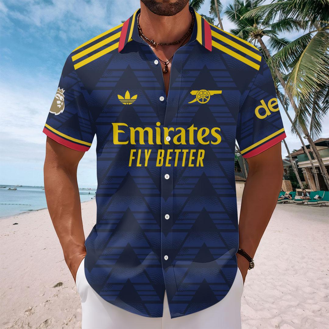 Arsenal FC Premier League Champions 25/26 Short Sleeve Button-Down Shirt – TANTN24496