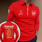 Arsenal FC Premier League Champions 25/26 Zip Polo Shirt – TANTN23149