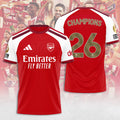 Arsenal FC Premier League Champions 25/26 3D Apparel – TANTN23006