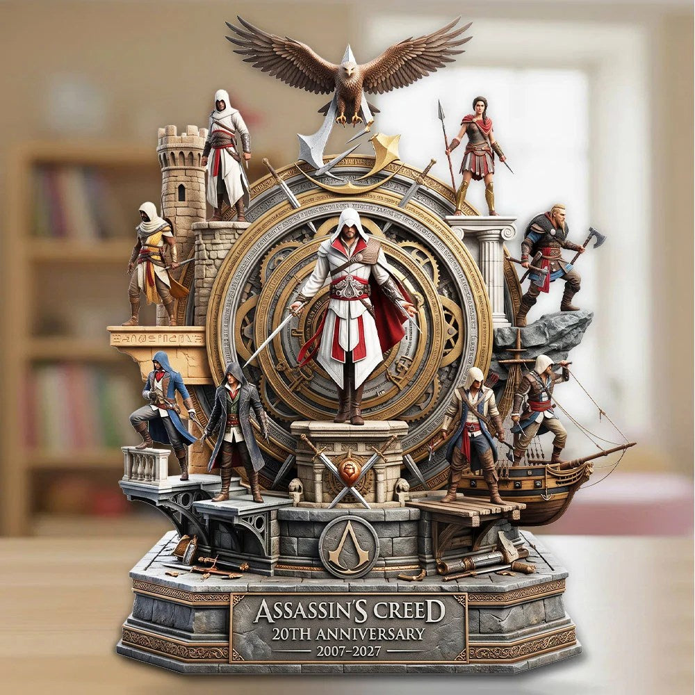 Assassin's Creed 20th Anniversary Custom Shape Acrylic Plaque – TMTHU70078
