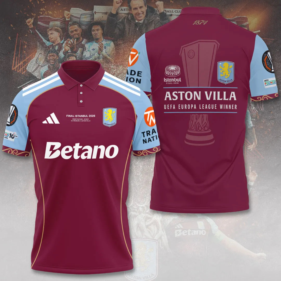 Aston Villa Europa League Winners 25/26 3D Apparel – TANTN23055