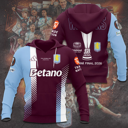 Aston Villa FC Europa League Winners 25/26 3D Apparel – TANTN23227
