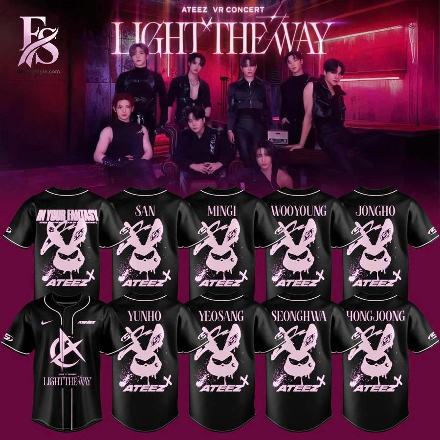 Ateez VR Concert Light The Way Baseball Jersey