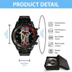 Personalized Atlanta Falcons Black Stainless Steel Watch – TANTN16005