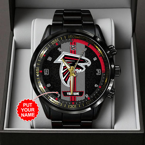 Personalized Atlanta Falcons Black Stainless Steel Watch – TANTN16005