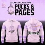 Atlanta Gladiators Pucks and Pages Night Hoodie